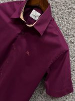 Burburry Half Shirt Maroon 2567 - Image 2