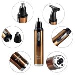 Kemei KM-6629 2 in 1 Rechargeable Nose Beard Hair Trimmer - Image 2